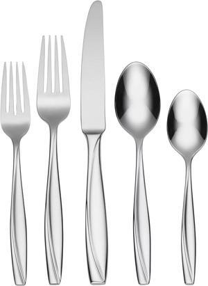 Oneida Camlynn 53-Piece Flatware Set, Service for 8, Silver