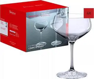 Spiegelau Prefect Coupette Cocktail & Coupe Martini Glasses, Pack of 4 - Clear