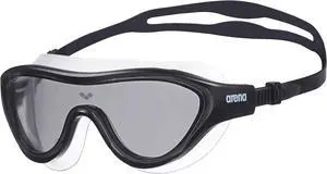 Arena Unisex The One Mask, Comfortable Fit & w/proof Googles, Smoke/Black/Black