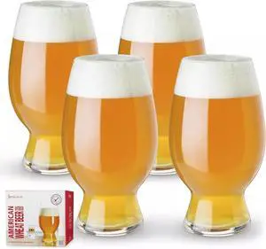 Spiegelau 4-Pack Craft Modern Beer Glasses, Dishwasher Safe - Clear