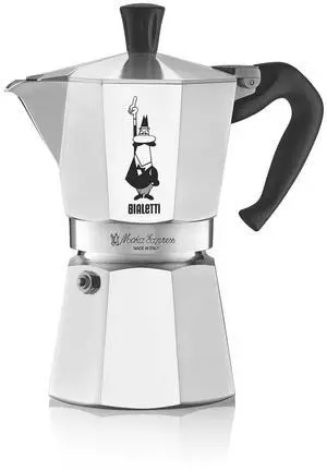 Bialetti Moka Express 4-Cups Export Stovetop Espresso Maker, Silver Bialetti Moka Express 4-Cups Export Stovetop Espresso Maker, Silver