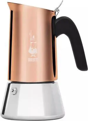 Bialetti New Venus Stovetop Coffee Maker Induction, 4 Cups - Copper/Silver Bialetti New Venus Stovetop Coffee Maker Induction, 4 Cups - Copper/Silver