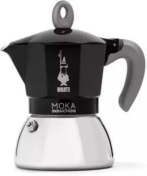 Bialetti Moka Induction Moka Pot, 4-Cups Espresso, Black