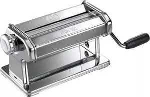 Marcato Atlas 180 MM Roller Sheeter Stainless Steel Pasta Maker, Silver