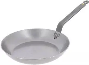 De Buyer 5610.28 Mineral B Round Carbon Steel Fry Pan, 11-Inch - Silver