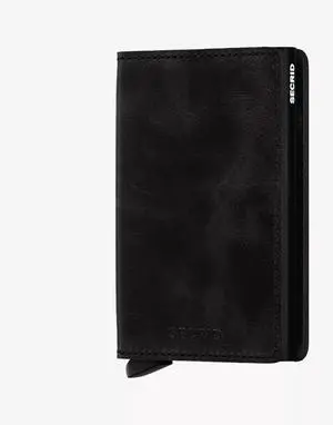 Secrid Men's Aluminium Slim Wallet Vintage Black, RFID Card Scanning Protection Secrid Men's Aluminium Slim Wallet Vintage Black, RFID Card Scanning Protection