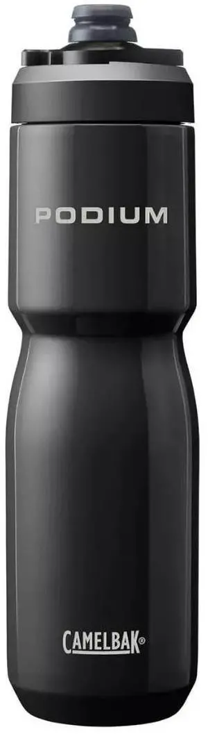 CamelBak Podium Steel Insulated Stainless Steel Bike Water Bottle, 22oz, Black