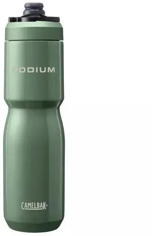 CamelBak Podium Steel Insulated Stainless Steel Bike Water Bottle, 22oz, Moss