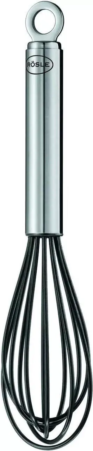 Rösle 10.6-inch Stainless Steel & Silicone Balloon Egg Whisk, 6 Wire