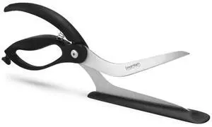 Dreamfarm Scizza 2-In-1 Pizza Cutter Scissors & Non-Stick Slice Server, Black