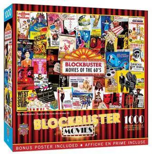 Masterpieces 60's Blockbuster films 1000 Piece Jigsaw Puzzle for Kids & Adults