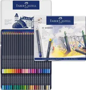 Faber-Castell 48Pcs Creative Studio Goldfaber Multicolored Pencils - 3.3mm Thick