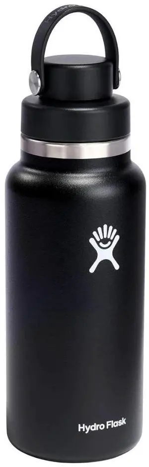 Hydro Flask Standard Wide Flex Chug Cap Insulated Water Bottle, 32oz, Black
