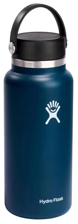 Hydro Flask Wide Mouth with Flex Cap Insulated Water Bottle, 32oz, Indigo