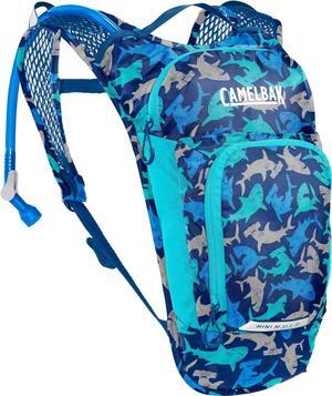CamelBak Kids Mini M.U.L.E. 50oz Lightweight Hydration Pack, Sharks