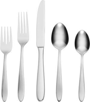 Oneida Mooncrest Stainless Steel 45-Piece Flatware Set, Service for 8, Silver
