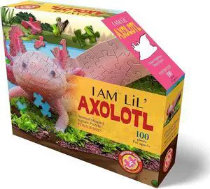 Madd Capp I AM Lil' Axolotl Shaped Jigsaw Puzzle, 100 Pieces, Age 5+