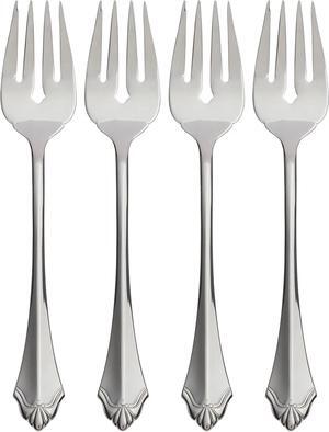 Oneida Set Of 4 Kenwood Fine Flatware Stainless Steel Salad Forks, Metallic