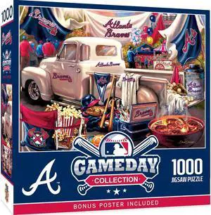 MasterPieces Atlanta Braves Gameday 1000 Piece Jigsaw Puzzle, Age 14+