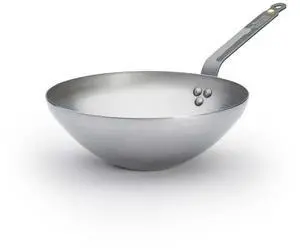 De Buyer Premium MINERAL B Steel 2.5L Wok, Suitable for Induction, Silver