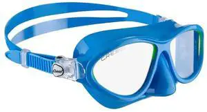 Cressi Kids Comfortable Silicone Mask with Adjustable Strap, Azure/Lime