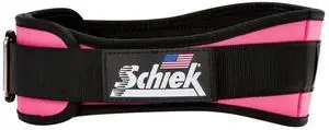 Schiek Unisex S-2004 Original Nylon Comfortable Weightlifting Belt, Pink, Small