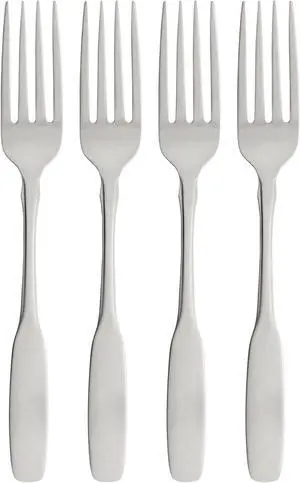 Oneida Paul Revere Fine Flatware Dinner Forks, Set of 4 , 18/10 Stainless Steel