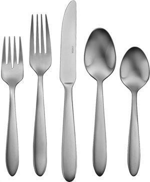 Oneida Mooncrest 65-Piece Dishwasher Safe Flatware Set, Service for 12, Silver
