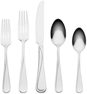 Oneida Soar 65Pc Dishwasher Safe Modern Flatware Set, Service for 12 - Metallic