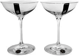 Waterford Crystal Elegance Contemporary Champagne Belle Coupe Pair - Clear