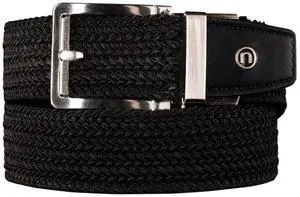 Nexbelt Men's Braided 1.38-Inch Strap Golf Belt with Ratchet Technology, Black