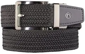 Nexbelt Men's Braided 1.38-Inch Strap Golf Belt with Ratchet Technology, Grey