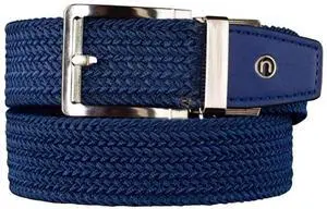 Nexbelt Men's Braided 1.38-Inch Strap Golf Belt with Ratchet Technology, Navy