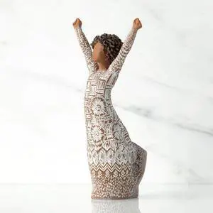 Willow Tree Courageous Joy, Both Arms Raised Overhead, Hand Painted Resin Figure