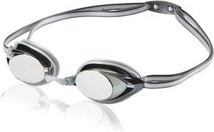 Speedo JR Child Vanquisher 2.0 Mirrored Swim Goggles, Black/Silver