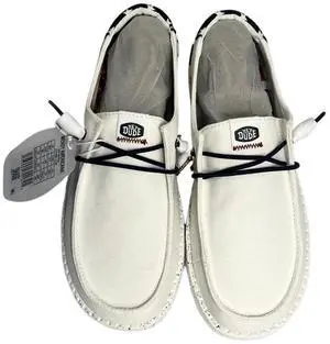 Hey Dude Women's Wendy Americana Slip-on Regular Sneaker, White, Size 7