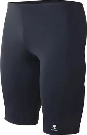 TYR Men's Durafast Elite Solid Jammer Swimsuit, Black, Size 32