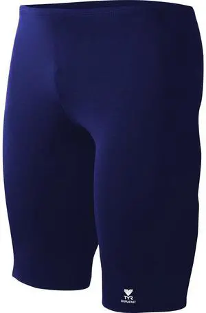 TYR Men's Durafast Elite Solid Jammer Swimsuit, Navy, Size 38