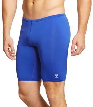 TYR Men's Durafast Elite Solid Jammer Swimsuit, Royal, Size 38