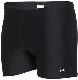 TYR Men's Tyreco Square Leg Pull On Swimsuit Brief Jammer - Black, Size 34