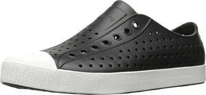 Native Jefferson Unisex Waterproof Slip-On Regular Shoes, Jiffy Black/Shell White, Size 7 Women/5 Men