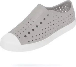 Native Jefferson Unisex Waterproof Slip-On Regular Shoes, Pigeon Grey/Shell White, Size 10 Women/8 Men
