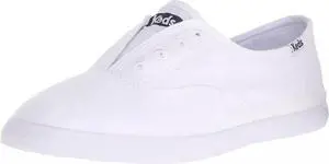Keds Women's Chillax Twill Fashion Slip On Sneaker, White, Size 7.5