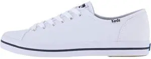 Keds Women's Kickstart Seasonal Solid Canvas Sneaker, White, Size 8.5