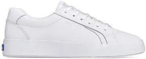 Keds Women's Pursuit Lace-Up Regular Sneakers, White Leather, Size 7