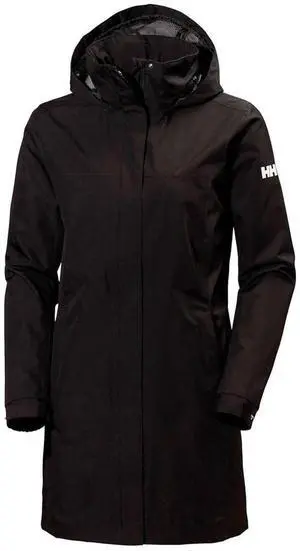 Helly Hansen 62648 Women's Aden Long Rain Jacket, Black, Medium