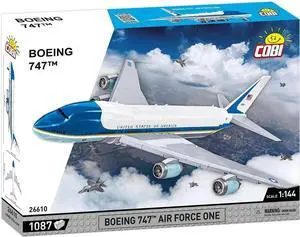 COBI 26610 Boeing 747 Air Force One Plane Building Set, 1087 Piece, Age 9+