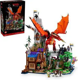 LEGO 21348 Dungeons & Dragons, Red Dragon's Tale Building Set, 3745 Pcs, Age 18+