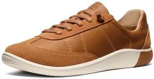 KEEN Women's KNX T-Toe Lace-Up Leather Regular Sneaker, Chipmunk/Birch - Size 7.5