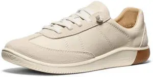 KEEN Women's KNX T-Toe Lace-Up Leather Regular Sneaker, Birch/Birch, Size 9